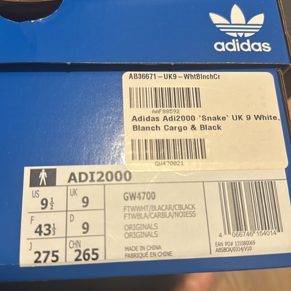 Adidas ADI2000 Snakeskin / Blanch sz 9.5 men’s - Picture 6 of 6